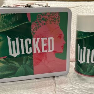 Wicked Green and Pink Lunchbox and Thermos Set